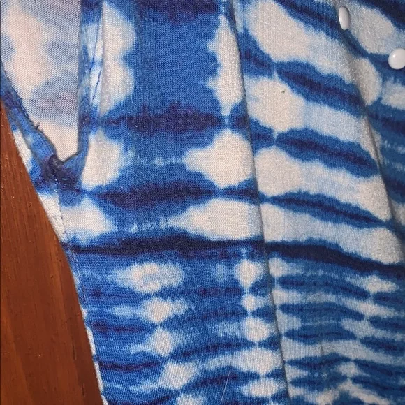 Ruby Rd. Blue Ruched Blouse - Picture 6 of 10